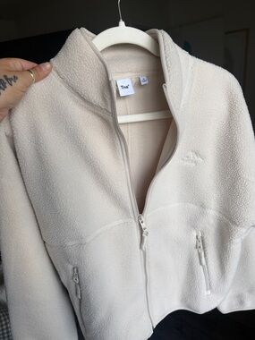 TNA Cream Sherpa Zip-Up Jacket